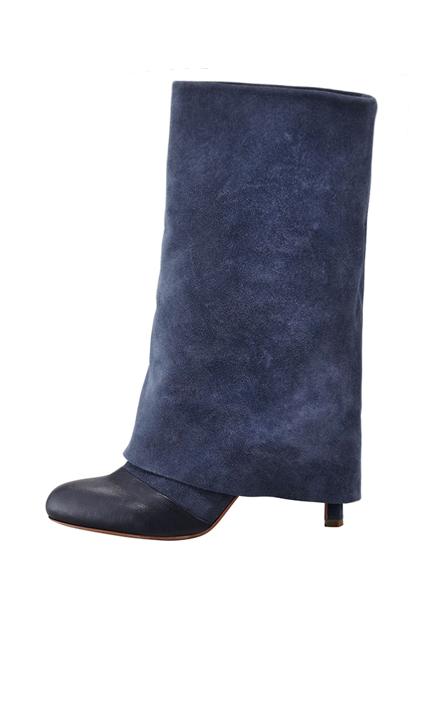 navy suede boot
